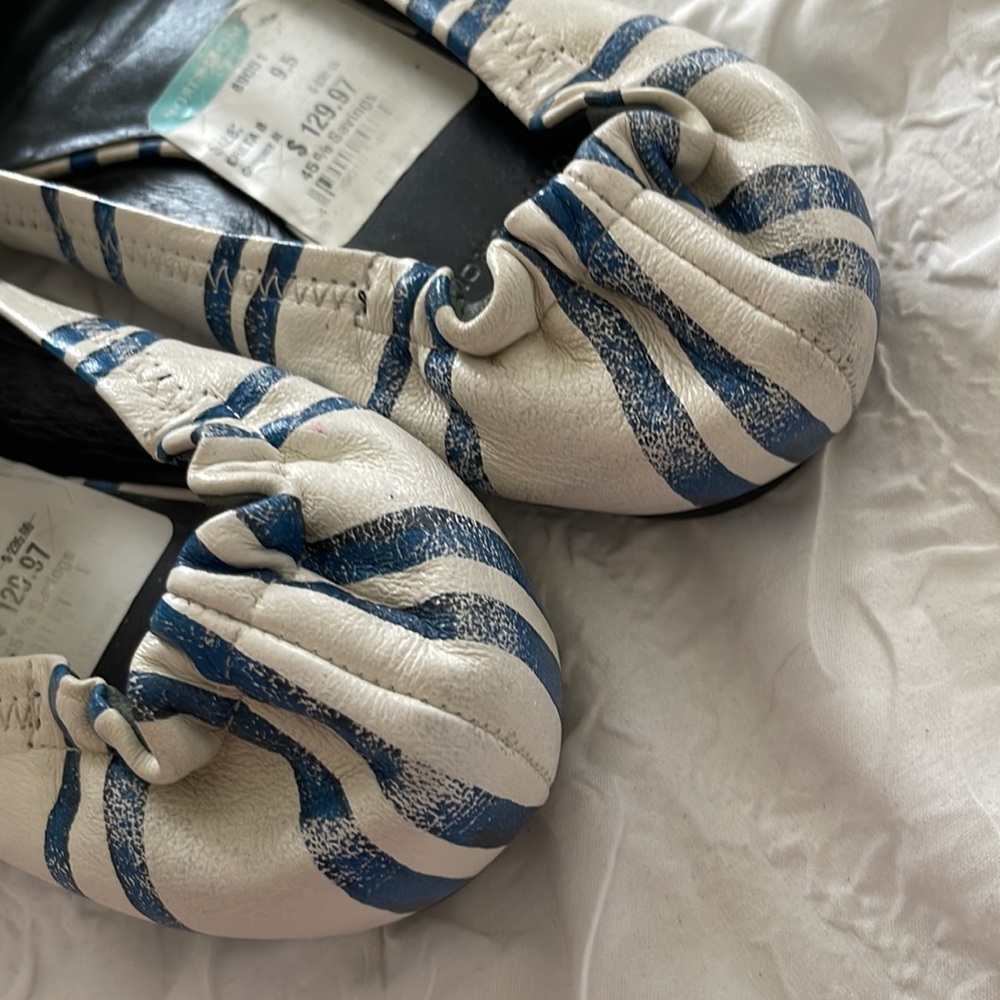 SOLD!!! Tory Burch Creta Stripe Slip Ons - Picture 6 of 9